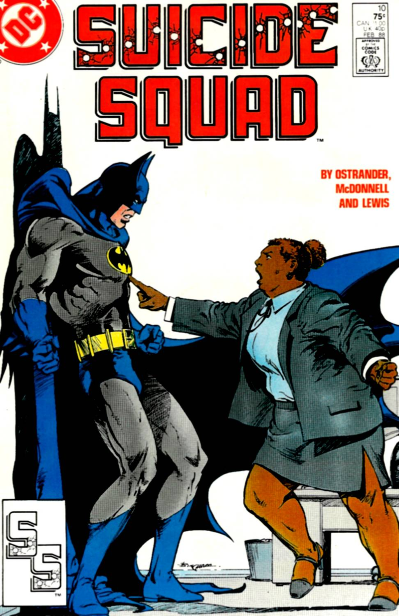 Batman actually loses this fight, believe it or not. Cover by Jerry Bingham